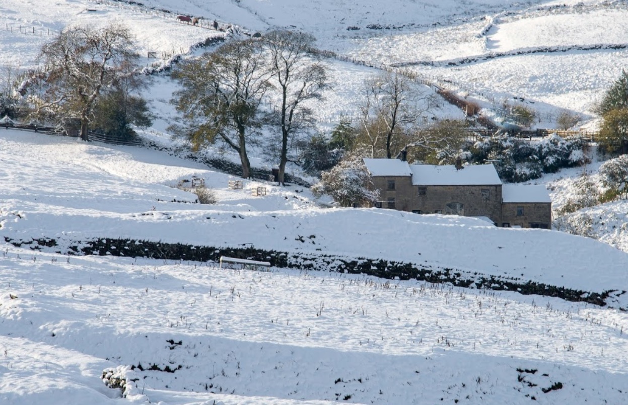 Moor House Cottage in winter
